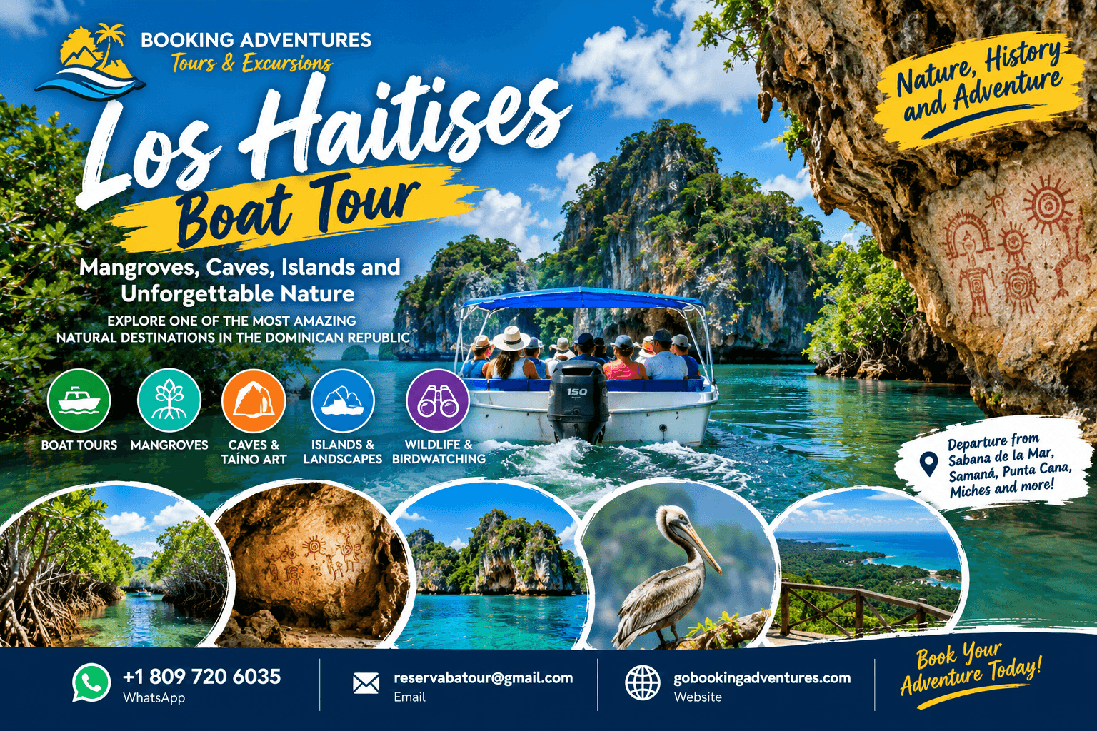 Los Haitises Bootstour | Höhlen, Mangroven und Naturtouren
